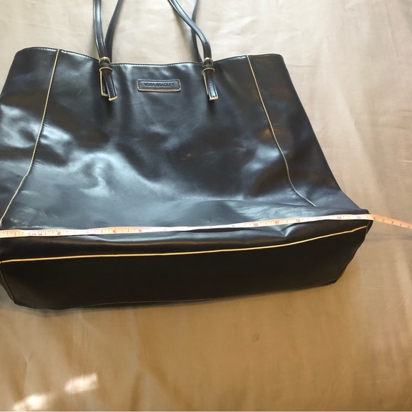 Vera Bradley Buckle Slim Faux Leather Navy Blue Tote - Picture 2 of 8